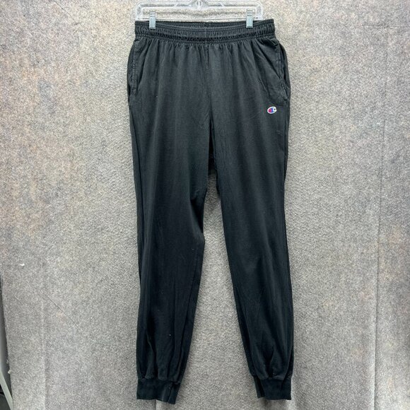 Champion Jogger Mens Large Black Jogger Athletic Sweatpants Fleece Gym Yoga - Picture 1 of 12